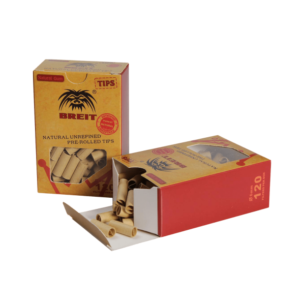 Breit Pre-Rolled Filter Tips Unbleached - 120 stk.