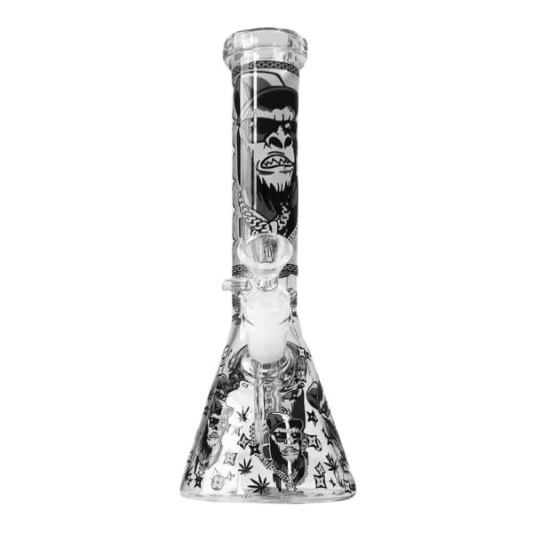 Glow In The Dark Gorilla Glassbong - 25cm