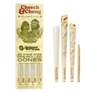 G-Rollz Cheech & Chong Organic Hemp Extra Thin Cones - 20 stk