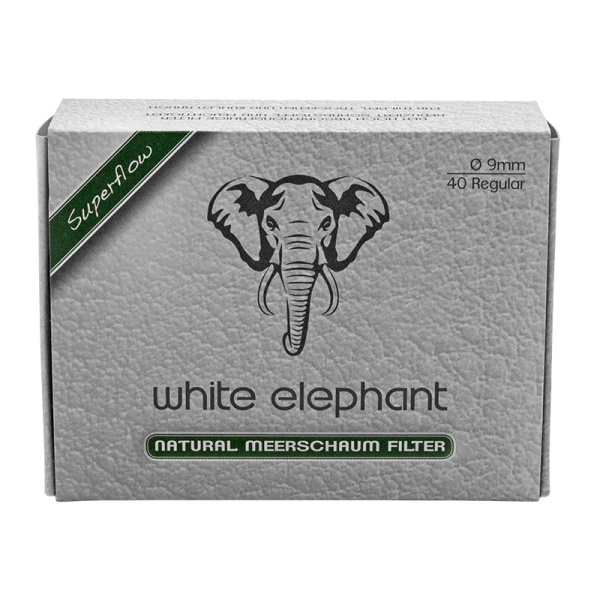 White Elephant Meerschaum Filter - 40 stk.