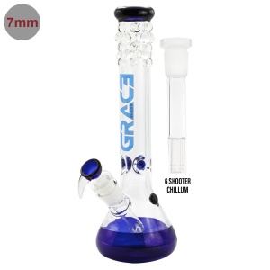 Grace Glass Blue Pearl Glassbong - 40cm