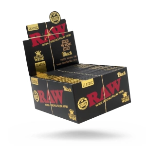 Kartong - RAW BLACK WIDE King Size Rullepapir