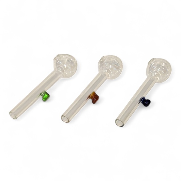 Glass Oilpipe m. Rollstop - 10cm