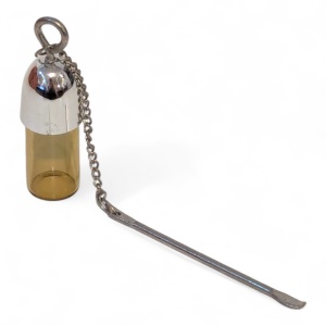 Pulverdispenser m. Skje - Amber Glass
