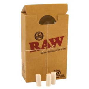 RAW Cotton Filters 6mm Slim - 120 stk