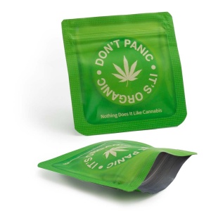 Amsterdam Smell Proof Bag Green 64x64mm - 50 stk