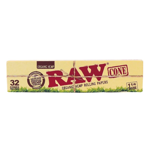 RAW ORGANIC 1 1/4" Cones - 32 stk