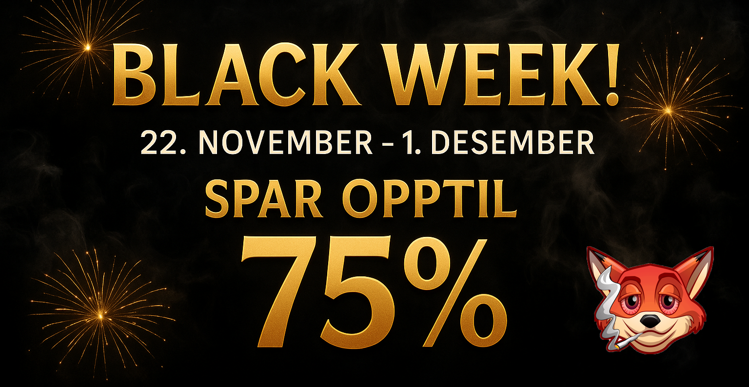 Black Week hos Shady – spar opptil 75 prosent