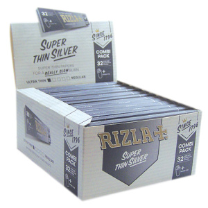 Kartong - Rizla SILVER King Size Slim + Tips