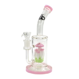 Grace Glass Pink Mushroom Percolator Glassbong - 36cm