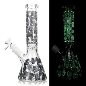Luminous Mayan Beaker Ice Glassbong - 25cm