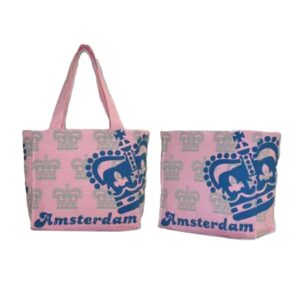 Amsterdam Bag – Pink Canvas Crown