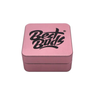Best Buds Square PINK Metallgrinder – 2-deler