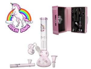 Bitch Bong Percolator Glassbong m. Koffert