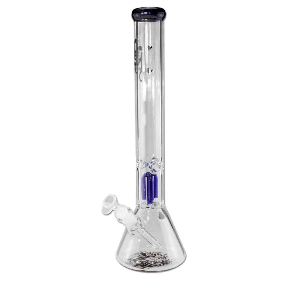 Black Leaf Beaker Percolator Glassbong – 45cm