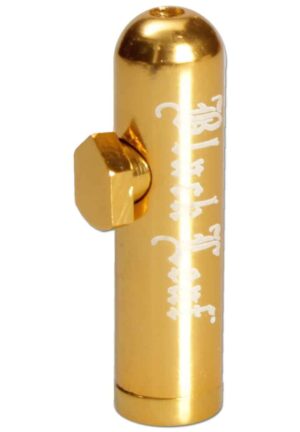 Black Leaf Metalldispenser - Gold, gullfarget dispenser med hvit Black Leaf-logo og sidemontert detalj
