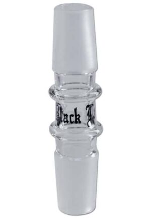 Black Leaf Oil Adapter med to SG19 F-skjøter, klar glassadapter med frostede ender