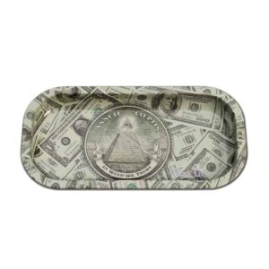 Black Leaf In Weed We Trust Dollar Mini Mekkebrett