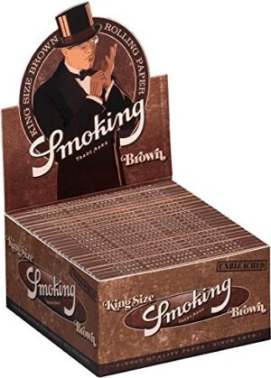 Kartong Smoking Brown King Size med brun displayboks og Smoking-logo