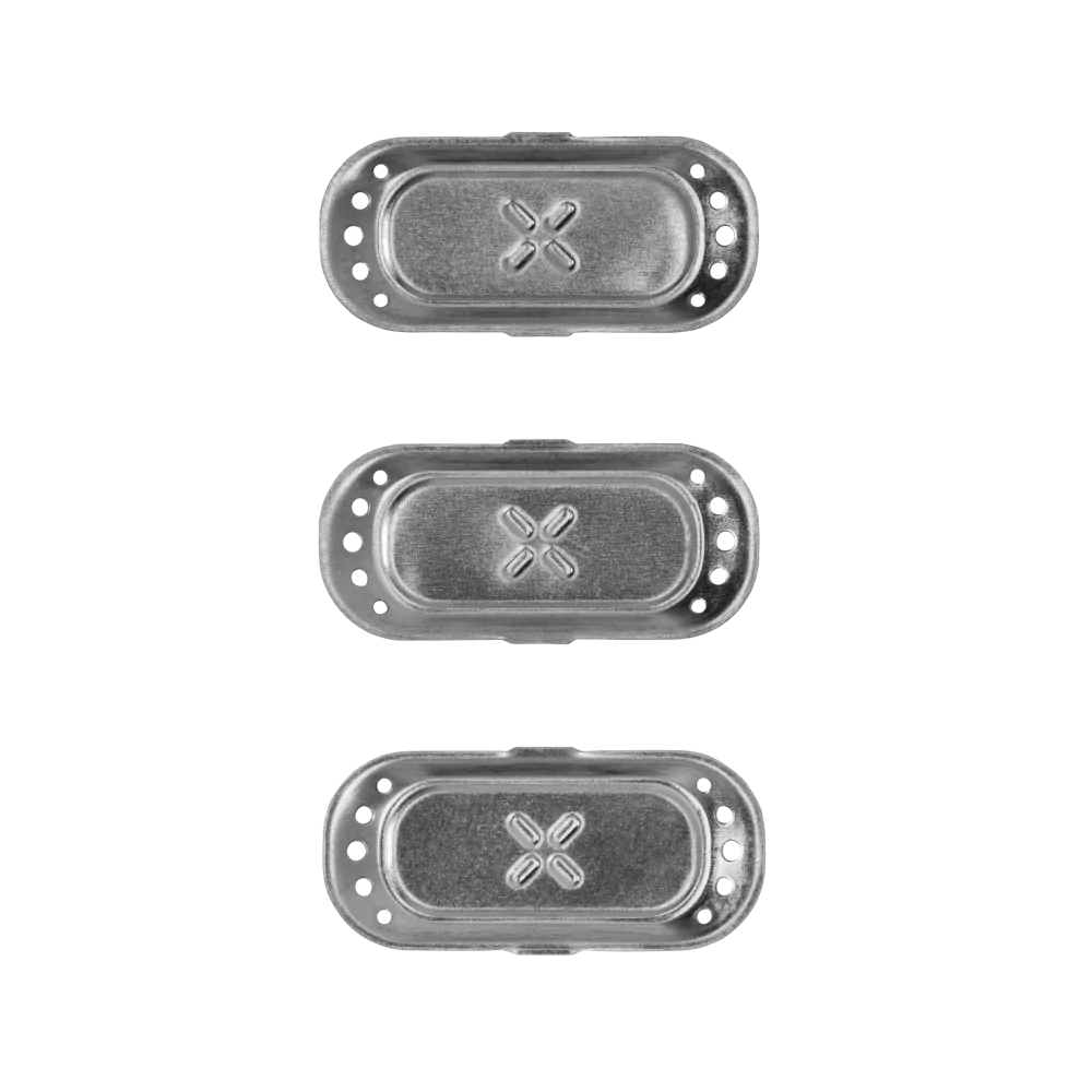 Tre PAX 3 D Oven Screens med metallgitter og perforerte kanter