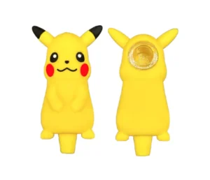 Pikachu Silikonpipe m. Glassbrønn – 10cm