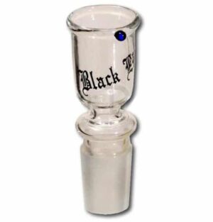 Pipebrønn - Glass SG19 i klart glass med bred topp og svart trykk