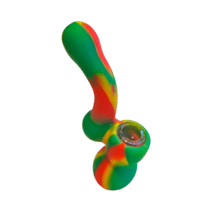 Bubbler Silikonpipe m. Glassbrønn – 13cm