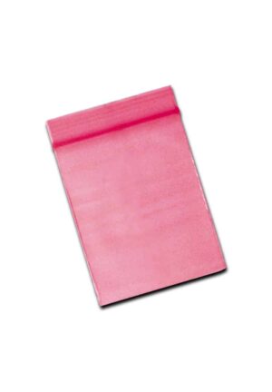 Rosa klipspose med tett lukking, enkeltstående på hvit bakgrunn