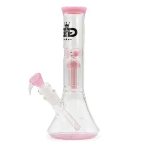 Grace Glass Pink Tree-Arm Percolator Beaker Glassbong – 28cm